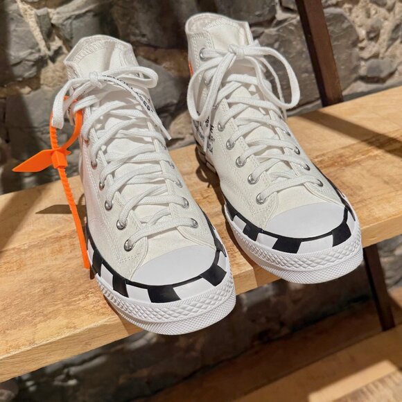 Converse X Off-White Chuck 70 Ivory High-top Sneakers - Picture 2 of 15